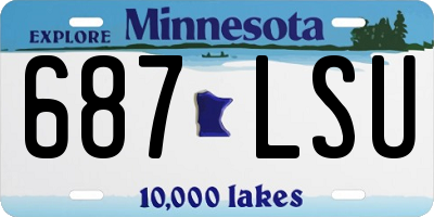 MN license plate 687LSU
