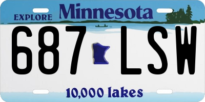 MN license plate 687LSW