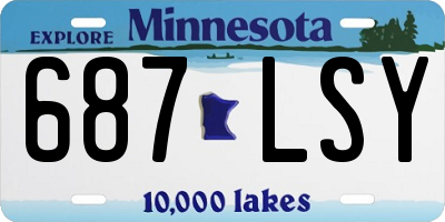 MN license plate 687LSY