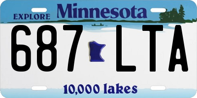 MN license plate 687LTA