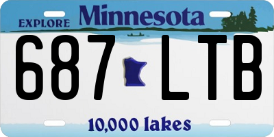 MN license plate 687LTB