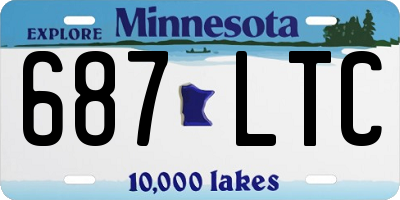 MN license plate 687LTC
