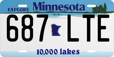 MN license plate 687LTE