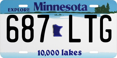 MN license plate 687LTG