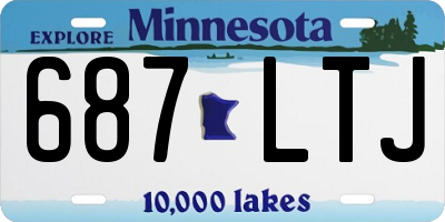 MN license plate 687LTJ