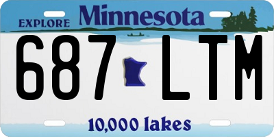 MN license plate 687LTM