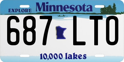 MN license plate 687LTO