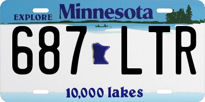 MN license plate 687LTR