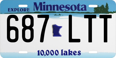MN license plate 687LTT