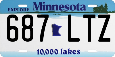 MN license plate 687LTZ