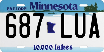 MN license plate 687LUA