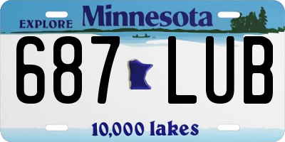 MN license plate 687LUB