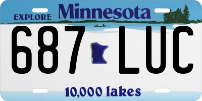 MN license plate 687LUC