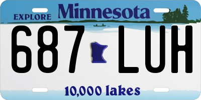 MN license plate 687LUH