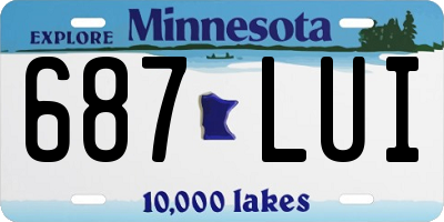 MN license plate 687LUI