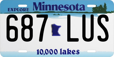 MN license plate 687LUS
