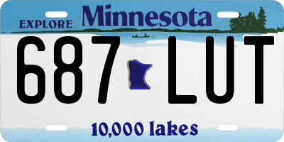 MN license plate 687LUT