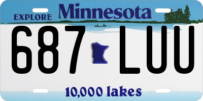 MN license plate 687LUU