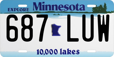 MN license plate 687LUW