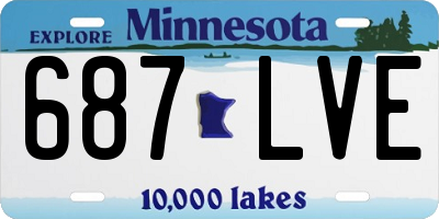MN license plate 687LVE