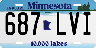 MN license plate 687LVI