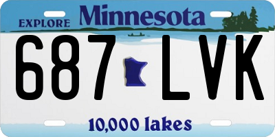 MN license plate 687LVK