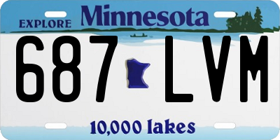 MN license plate 687LVM