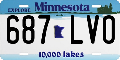 MN license plate 687LVO