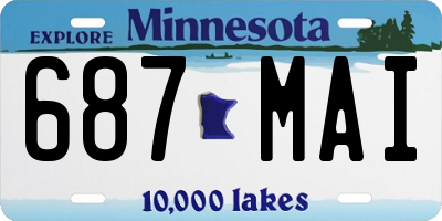 MN license plate 687MAI