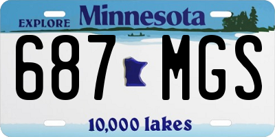 MN license plate 687MGS