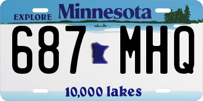 MN license plate 687MHQ
