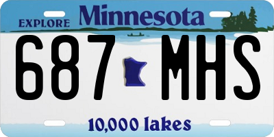 MN license plate 687MHS