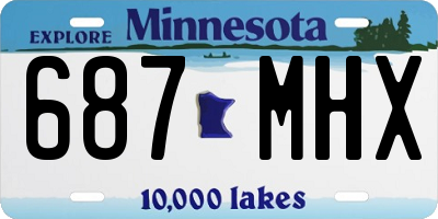 MN license plate 687MHX