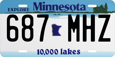 MN license plate 687MHZ