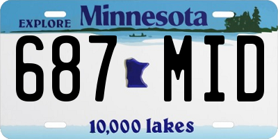 MN license plate 687MID