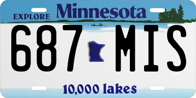 MN license plate 687MIS