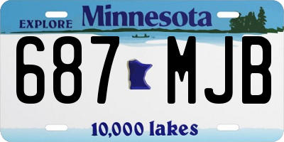 MN license plate 687MJB