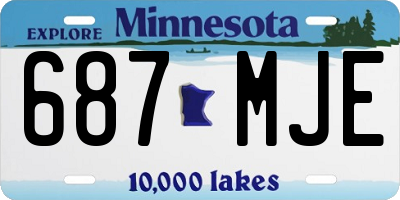 MN license plate 687MJE