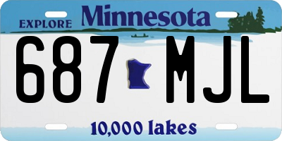 MN license plate 687MJL