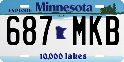 MN license plate 687MKB