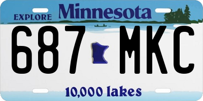 MN license plate 687MKC