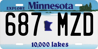 MN license plate 687MZD