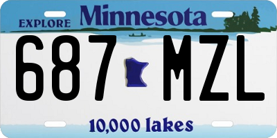 MN license plate 687MZL