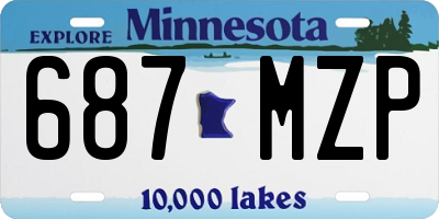MN license plate 687MZP