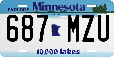 MN license plate 687MZU