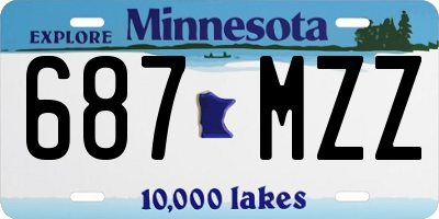 MN license plate 687MZZ