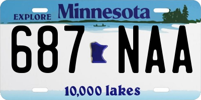MN license plate 687NAA