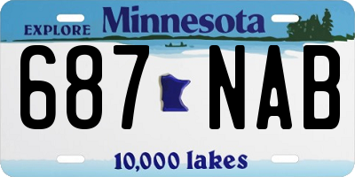 MN license plate 687NAB