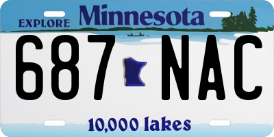 MN license plate 687NAC