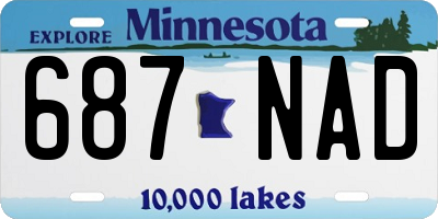 MN license plate 687NAD